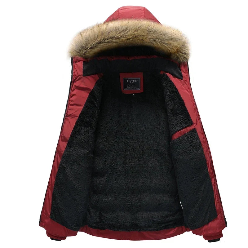 Cappotto da uomo Arkon Parker con collo in pelliccia