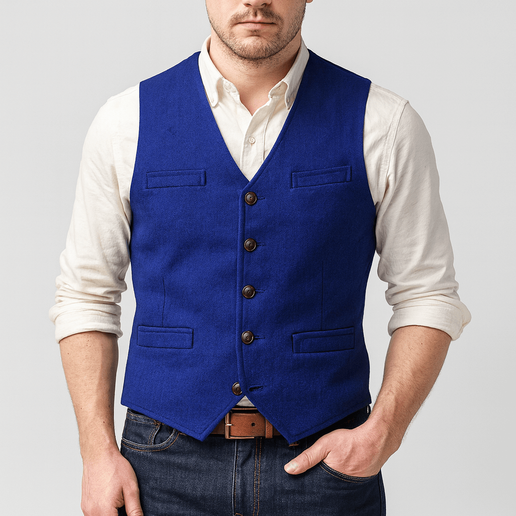 Arkon Men's Tweed-Style Button Vest