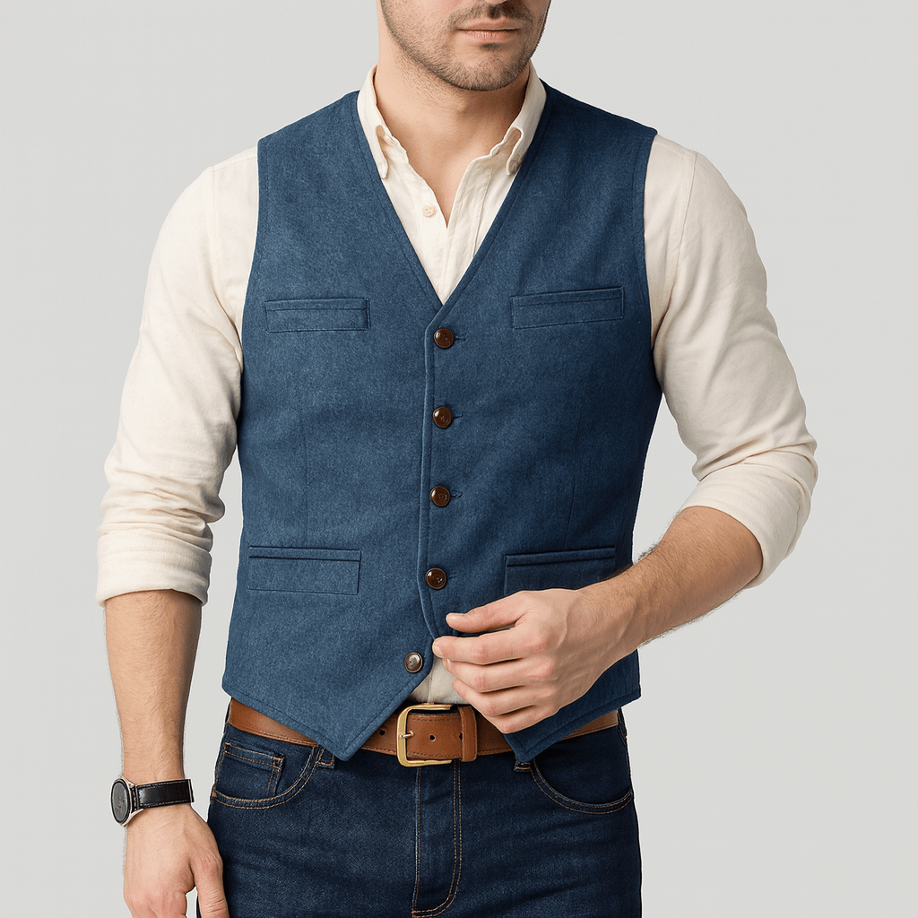 Arkon Men's Tweed-Style Button Vest