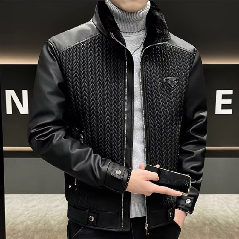 Arkon Leonardo Fiore skinnjakke i bikerstil