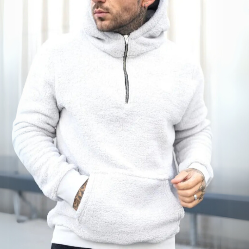 Mikina Arkon Louis Lumière s kapucí a podšívkou sherpa
