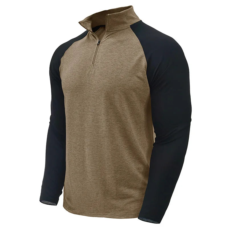 Camisola de homem Arkon com blocos de cor e fecho de um quarto