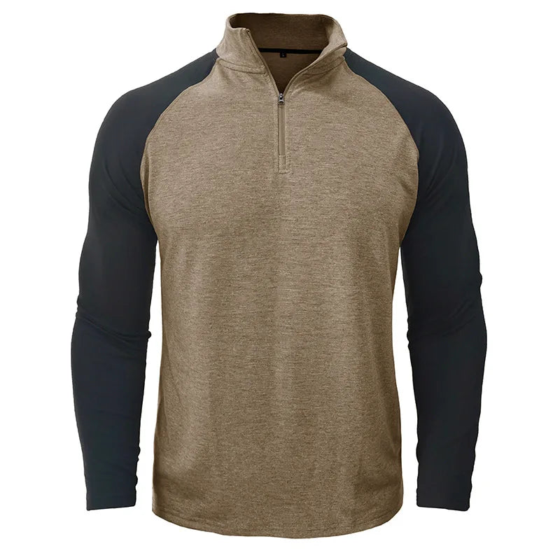 Camisola de homem Arkon com blocos de cor e fecho de um quarto