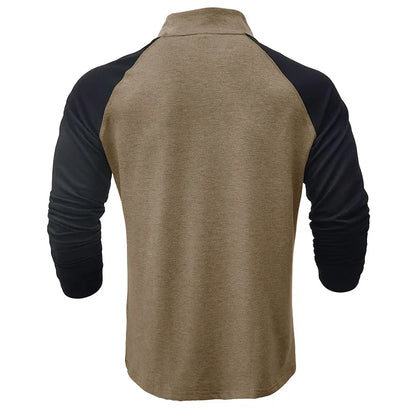 Camisola de homem Arkon com blocos de cor e fecho de um quarto
