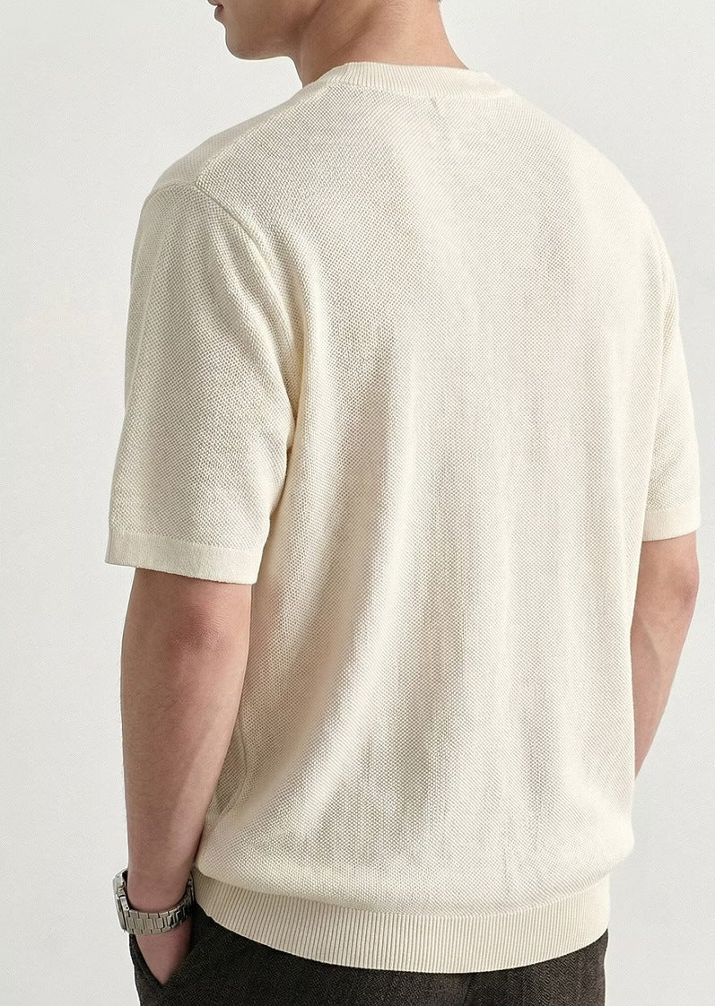 T-shirt en maille texturée à coupe décontractée Arkon