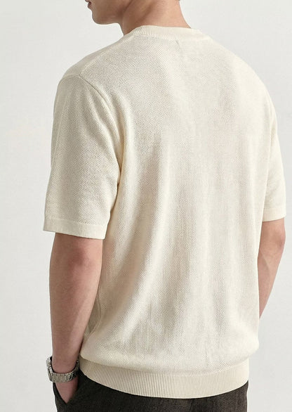T-shirt en maille texturée à coupe décontractée Arkon