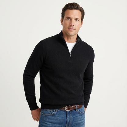 Pull à col montant et fermeture éclair quart de tour pour homme Arkon