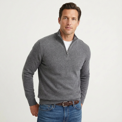 Pull à col montant et fermeture éclair quart de tour pour homme Arkon