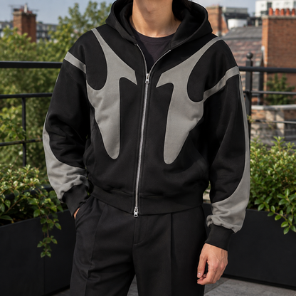 Arkon Contrast Panel Full Zip Hoodie