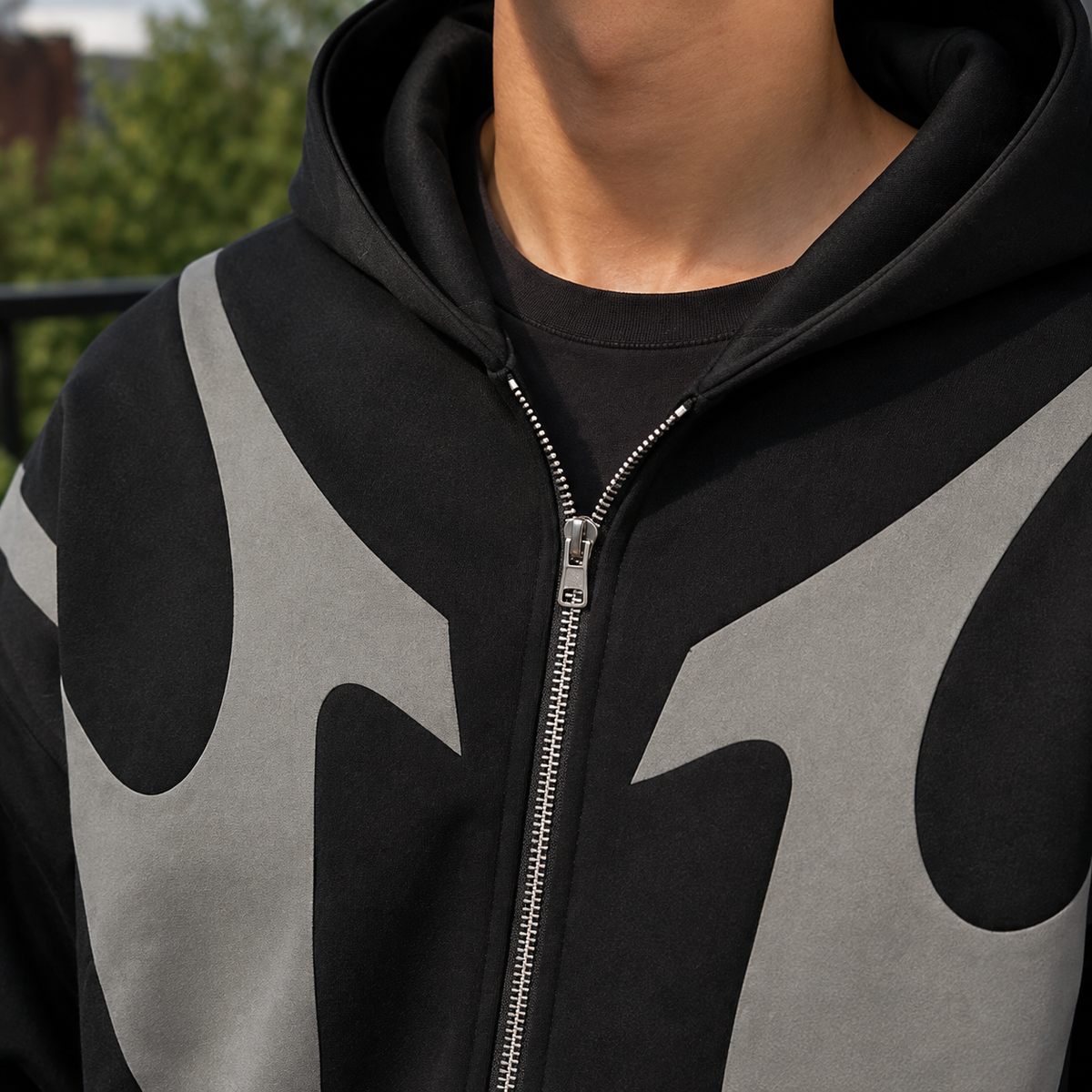 Arkon Contrast Panel Full Zip Hoodie