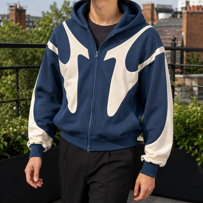 Arkon Contrast Panel Full Zip Hoodie