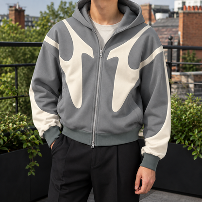 Arkon Contrast Panel Full Zip Hoodie