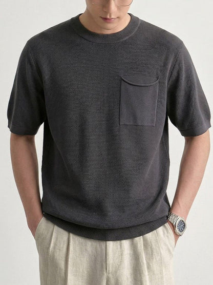 T-shirt en maille texturée à coupe décontractée Arkon