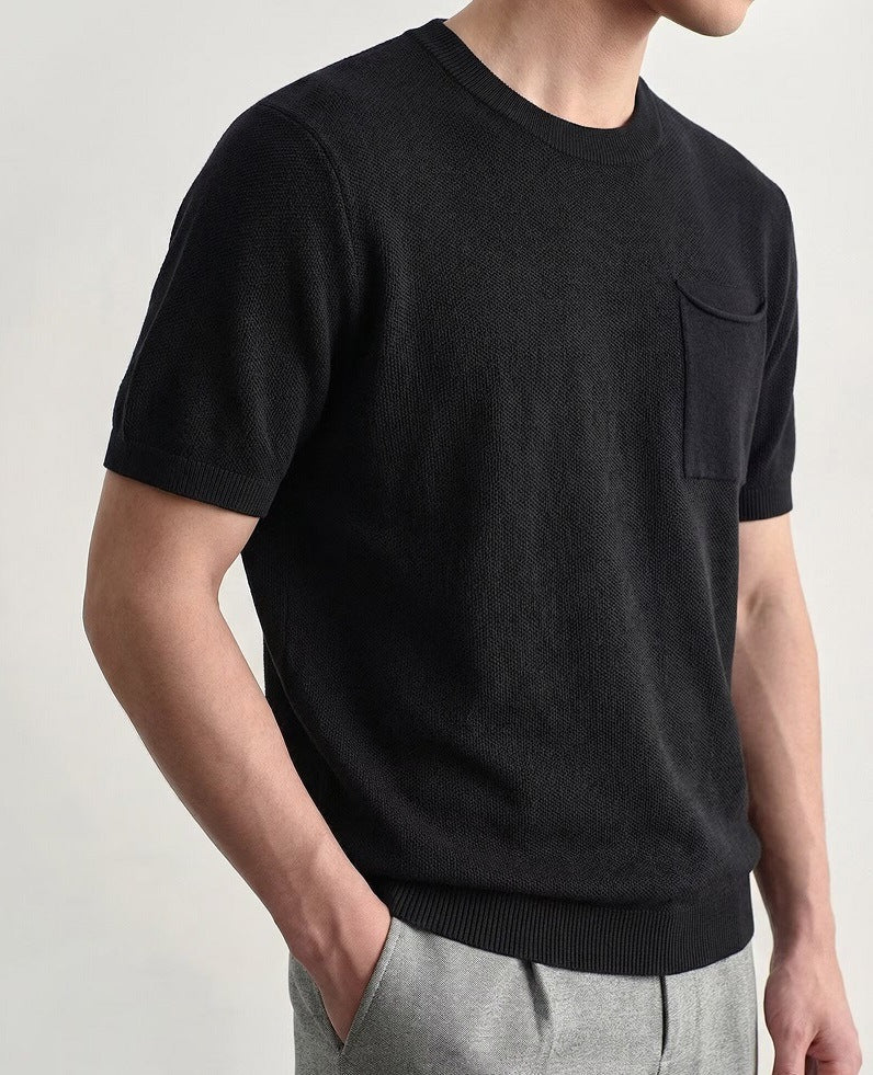 T-shirt en maille texturée à coupe décontractée Arkon