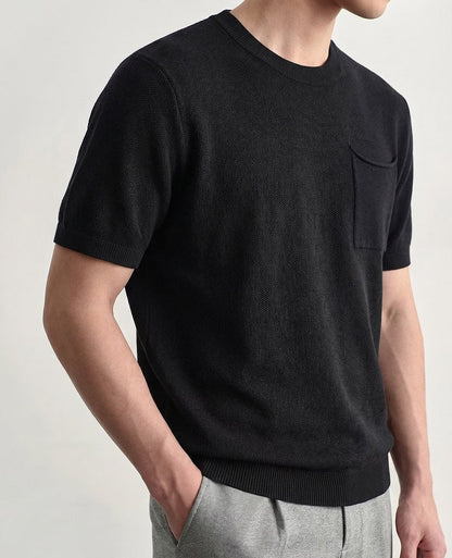 T-shirt en maille texturée à coupe décontractée Arkon