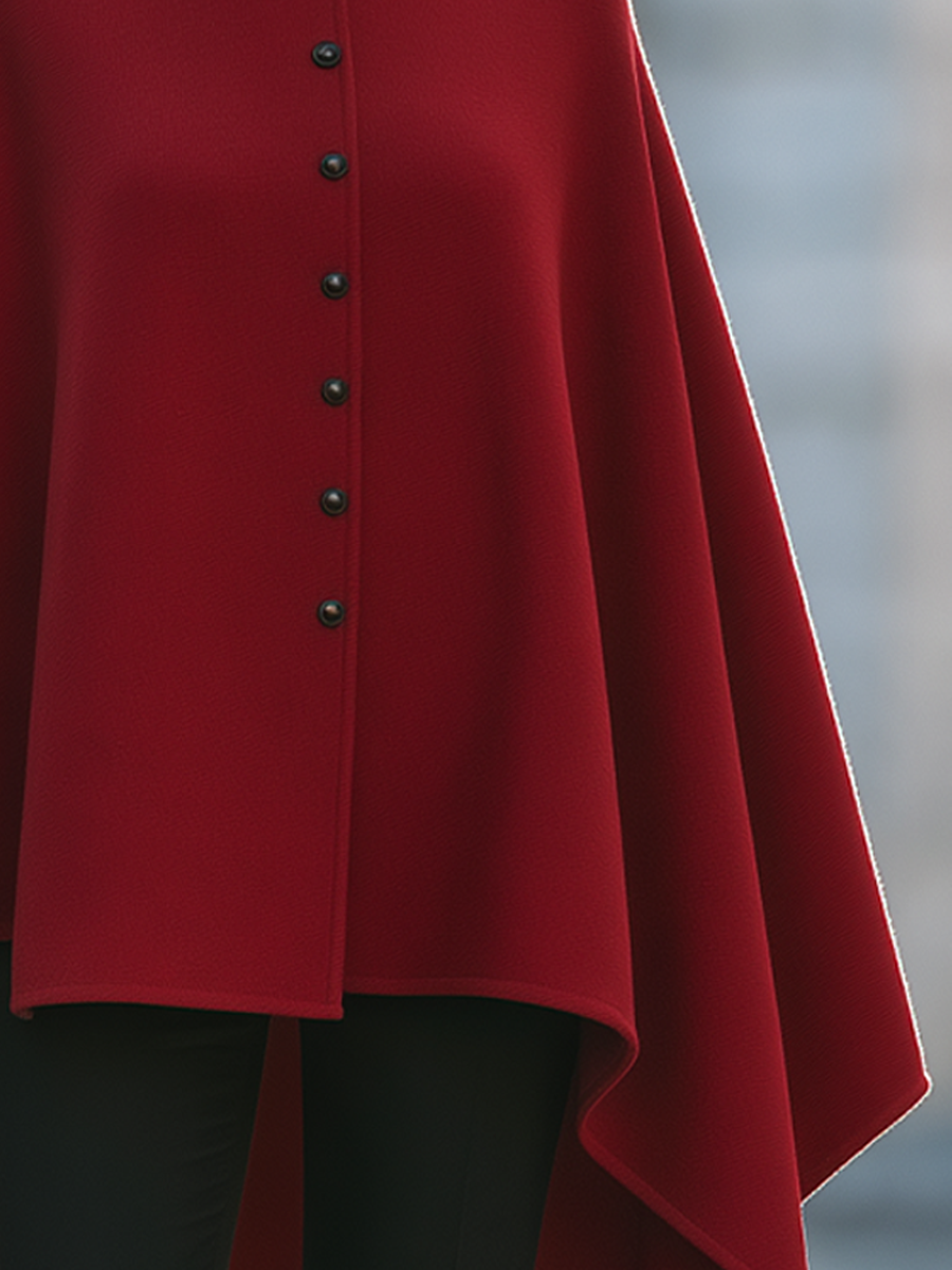Mantella bordeaux Zafren con collo alto