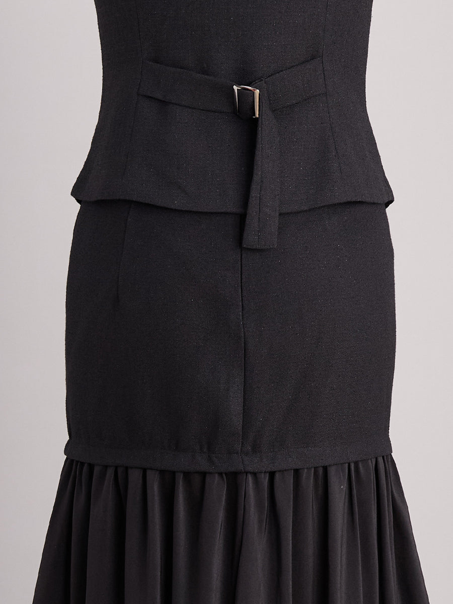 Ensemble Zafren avec gilet à boutons nacrés et jupe