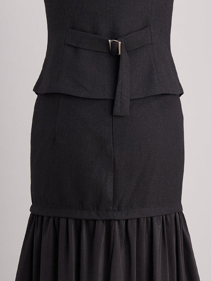 Ensemble Zafren avec gilet à boutons nacrés et jupe
