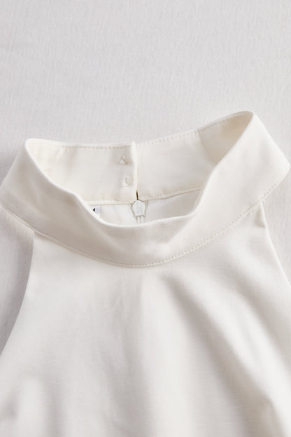 Zafren White Belted Halter Midi Dress