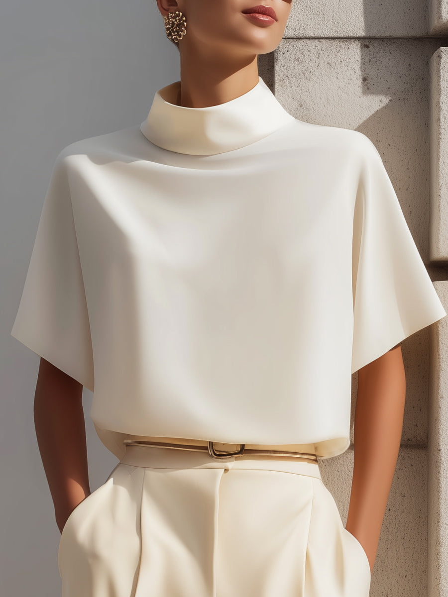 Blouse blanche à manches dolman Zafren