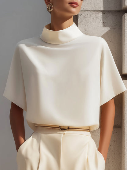 Blouse blanche à manches dolman Zafren