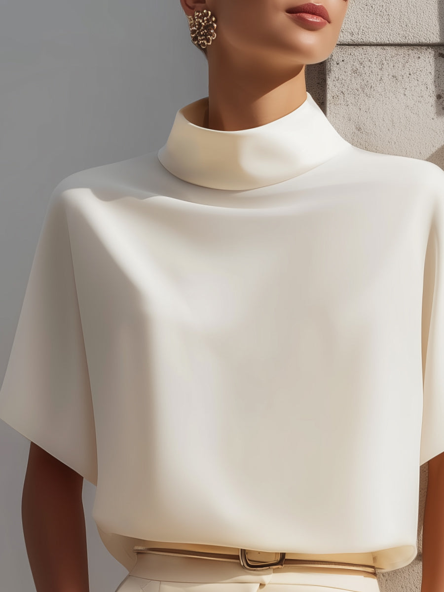 Blouse blanche à manches dolman Zafren