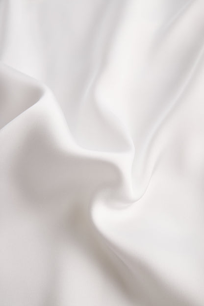 Zafren White Draped Asymmetric Button Top