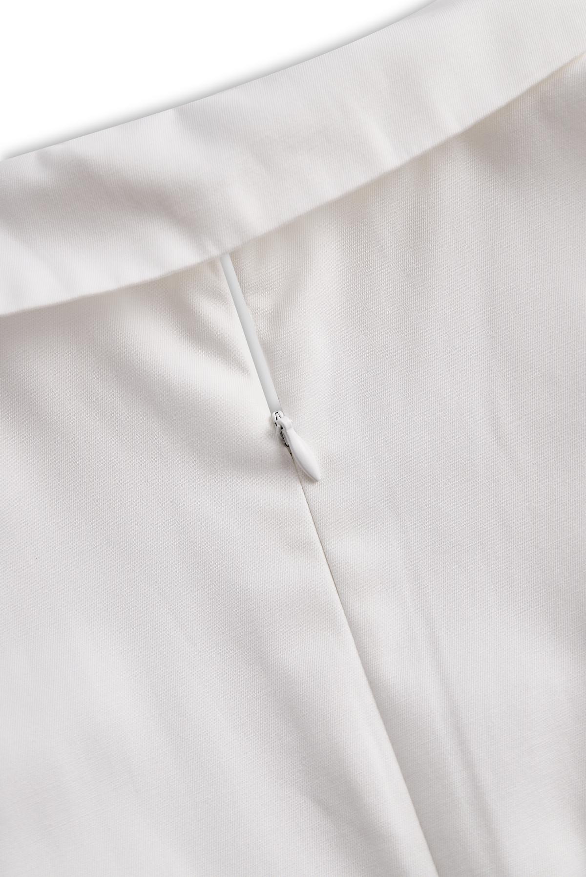 Zafren White Notch Lapel Wrap Dress